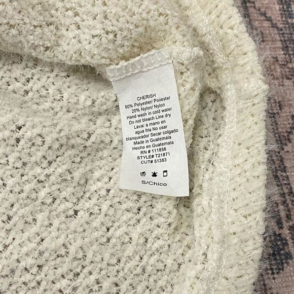 Cherish cream sweater, size S - Picture 3 of 3